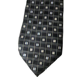 Stafford Executive Silk Blue Silver Black Standard Neck Tie 60 x 4 Retro Street